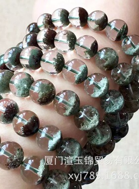 2023春季绿幽灵水晶手链男女同款送礼礼品几何型几何风珠子叠戴