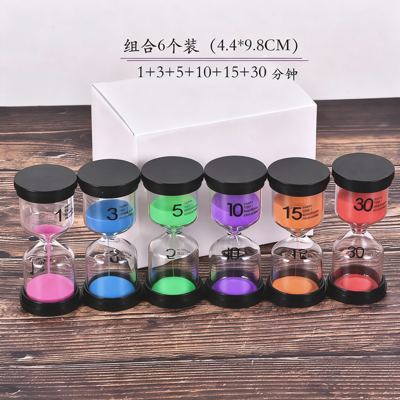 沙漏计时器防摔时间管理器学习专用流沙瓶摆件5分钟30自律可视化 - 图1