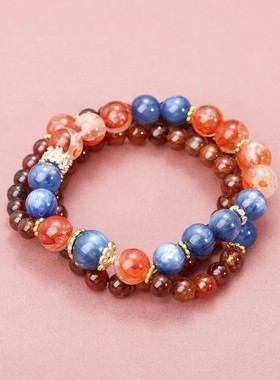 【敦煌梦境】天然水晶手串敦煌配色复古风手链转运招财送对象礼物