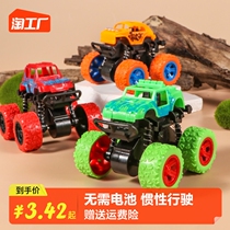 Child Two-way Inertia Off-road Car Simulation Model Four-wheel Drive Stunt Off-road Car Puzzle Back Force Small Car Toy Car