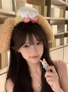 厨师迪士尼饼饼发箍可爱毛绒卡通达菲公主头饰洗脸拍照头箍发饰