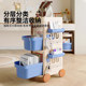 Schoolbag shelf movable trolley book storage