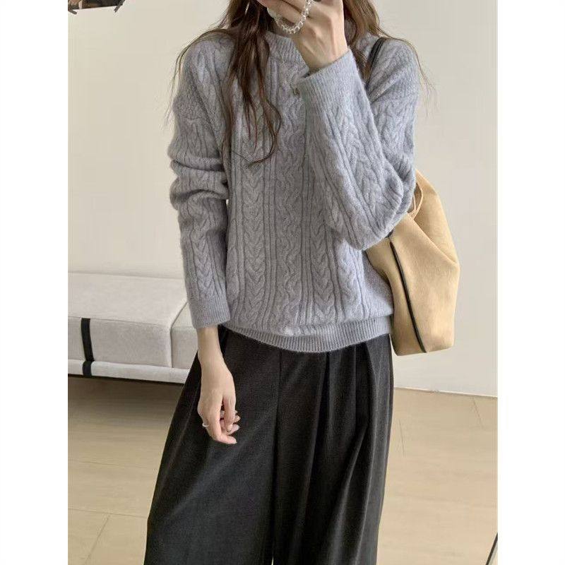 冬季毛衣女2025年新款大码内搭针织打底衫慵懒风宽松小个子上衣厚,淘宝优惠券,粉丝福利购,淘宝优惠卷