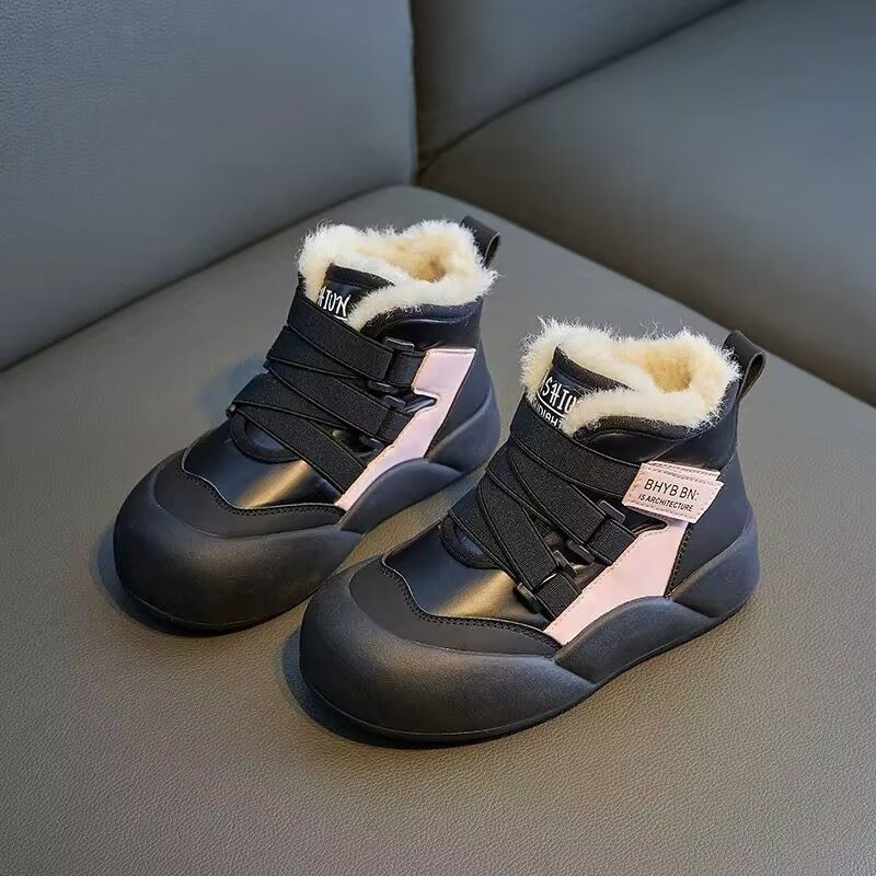 真皮女童雪地靴2024新款冬季加绒加厚东北棉鞋中大童棉靴女童鞋,淘宝优惠券,粉丝福利购,淘宝优惠卷