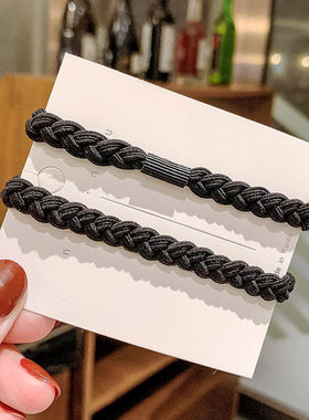 发绳手工编制麻花辫头绳高弹力橡皮筋简约可爱发圈编织便宜编发