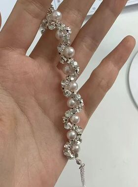 「晚宴时刻」串珠手链新款轻奢高级感精致爆闪镶钻手饰百搭奢华女