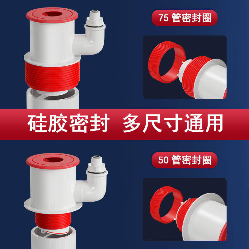 厨房下水管三通洗菜盆下水道水槽排水三头通防返臭神器多功能接头,淘宝优惠券,粉丝福利购,淘宝优惠卷