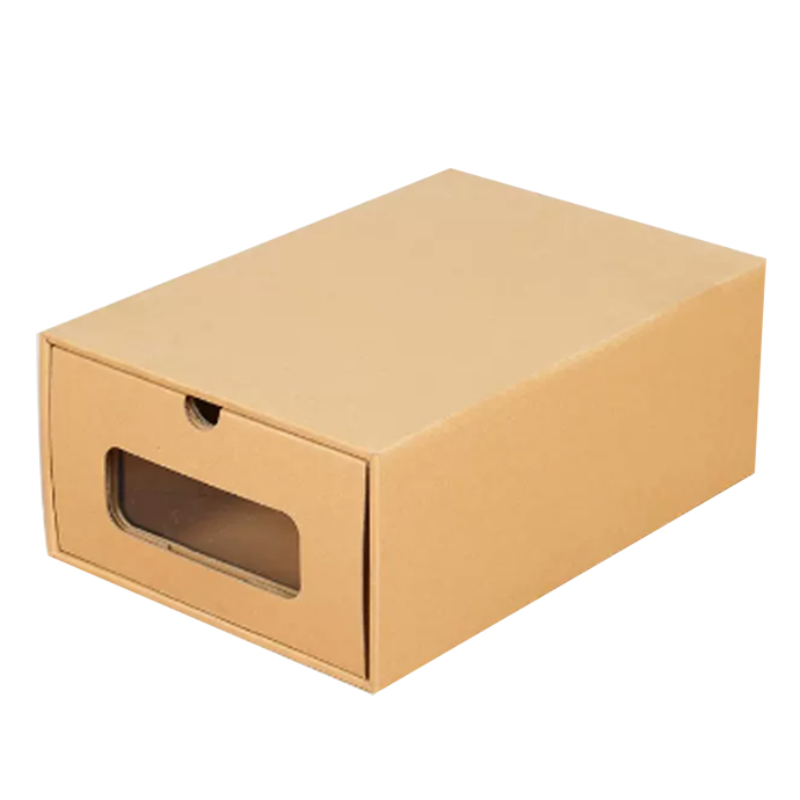 牛皮纸加厚鞋盒鞋子收纳盒AJ鞋柜透明抽屉式纸盒折叠鞋架收纳神器