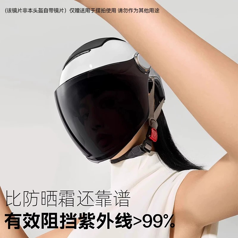 True 3C certified electric vehicle helmet for women, non-pressing, men's summer half helmet, sun protection and UV protection, motorcycle helmet for men and women