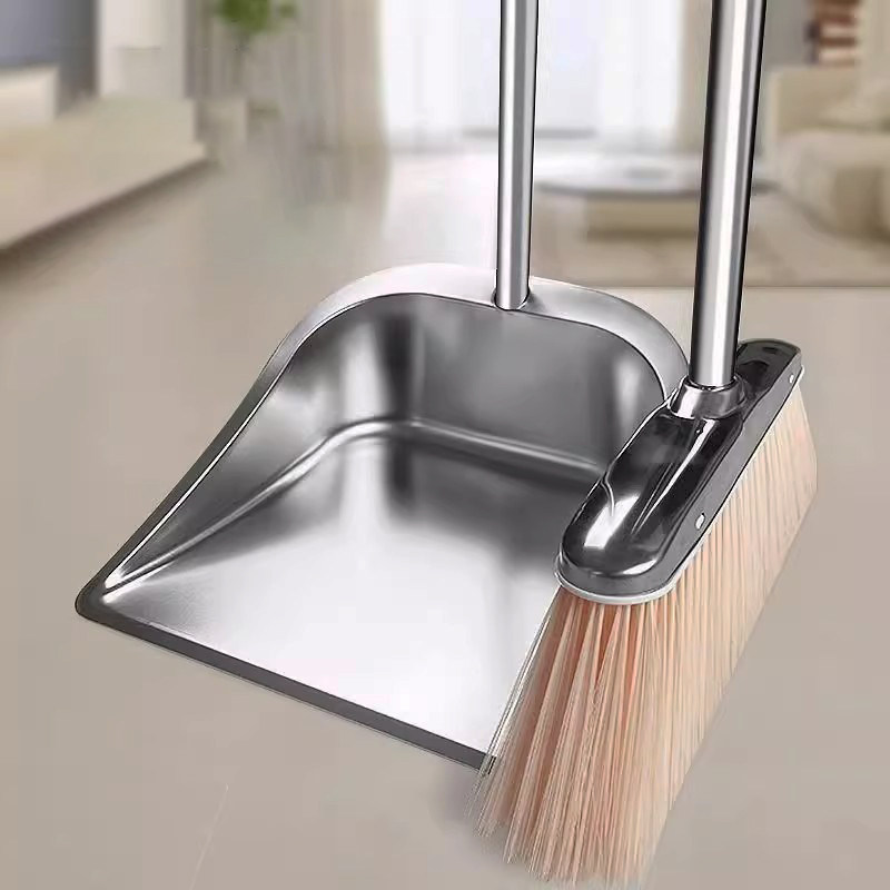 家用扫把簸箕套装组合不锈钢扫帚新款垃圾铲笤帚商用扫地神器加密,淘宝优惠券,粉丝福利购,淘宝优惠卷