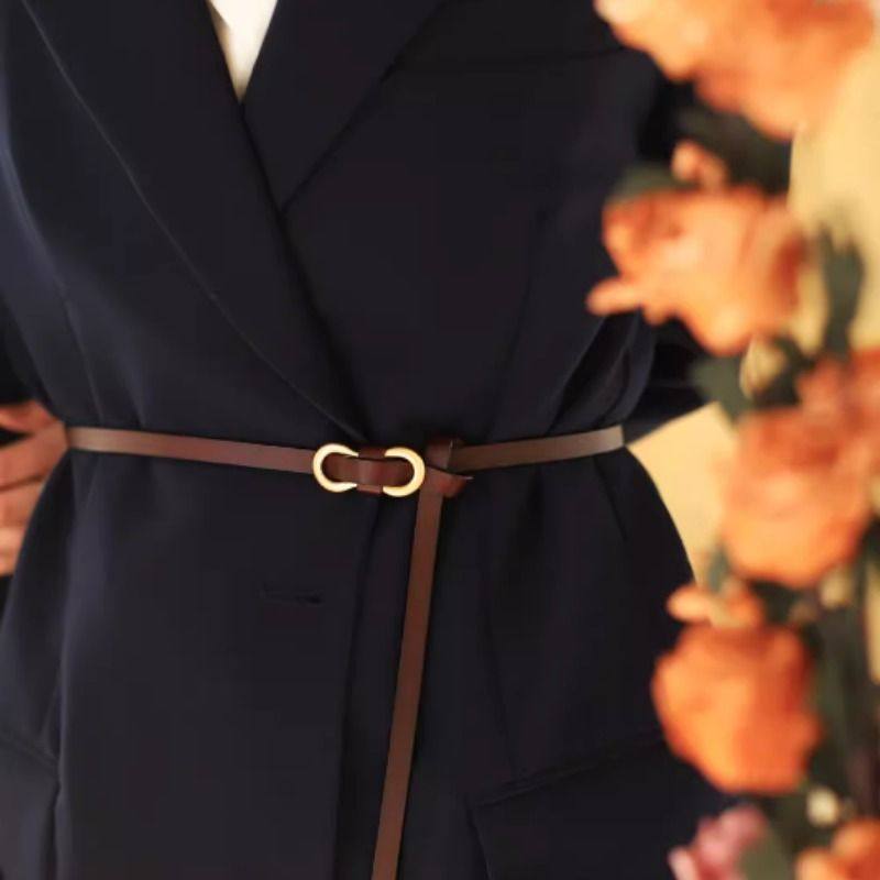 BluebluesSky小众设计头层牛皮自由调节无孔细腰带女百搭简约腰封,淘宝优惠券,粉丝福利购,淘宝优惠卷