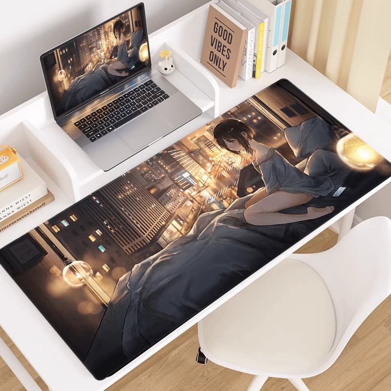 鼠标垫超大号电竞动漫二次元电脑键盘男女生办公室创意防滑桌垫子