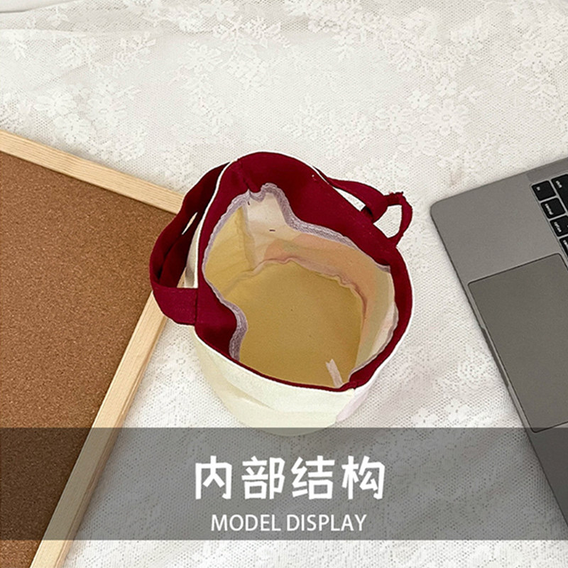 可爱印花手提水桶帆布包手拎包,淘宝优惠券,粉丝福利购,淘宝优惠卷