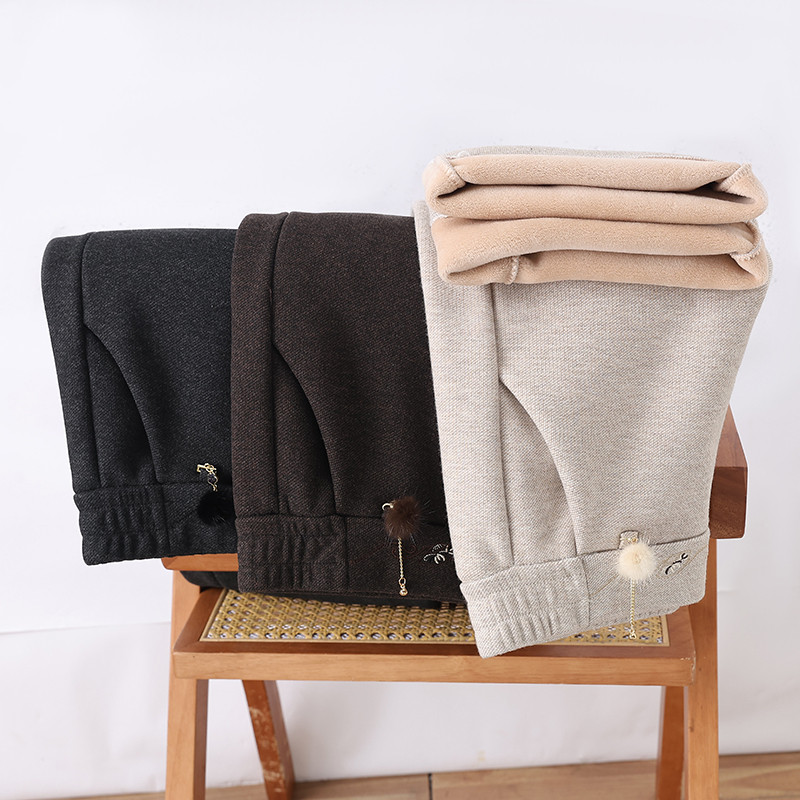 加绒裤子妈妈冬季秋冬外穿加厚大码中老年女裤高腰宽松奶奶直筒裤,淘宝优惠券,粉丝福利购,淘宝优惠卷