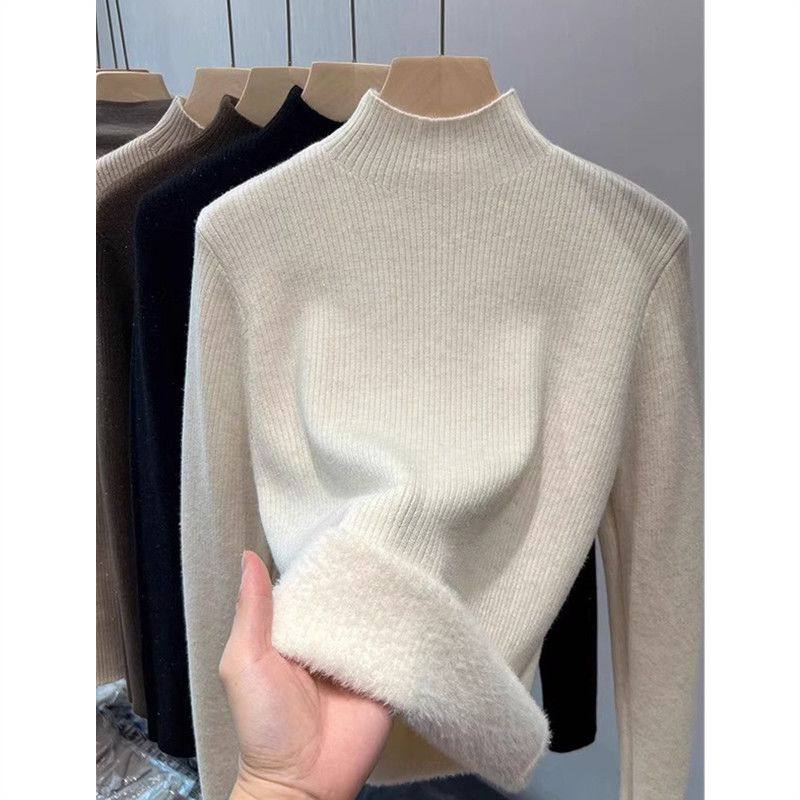 一体绒高领毛衣女秋冬季新款加绒加厚保暖大码内搭针织衫上衣,淘宝优惠券,粉丝福利购,淘宝优惠卷