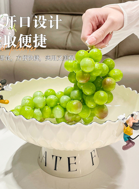 水果盘沥水篮客厅家用茶几干果盘新款糖果摆放盘轻奢高档多规格