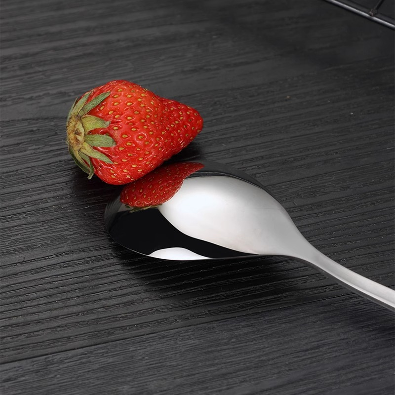 不锈钢勺子长柄创意儿童可爱咖啡小勺子西餐家用成人吃饭汤匙调羹