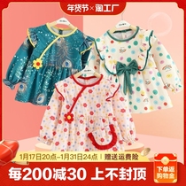 Baby Hood Clothing Dinner Bib Girl Waterproof Anti-Dirty Baby Protective Clothing Children Apron Anti-Dress Anti-Fouling Saliva