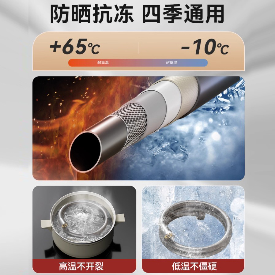 加厚硅胶淋浴喷头软管浴室沐浴花洒管防爆热水器淋蓬头通用配件 - 图1