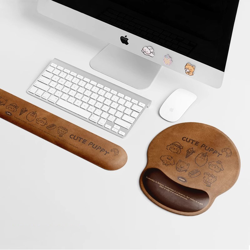 卡通护腕鼠标垫子保护女生手腕托一体电脑键盘垫办公护手腕垫防滑 - 图3