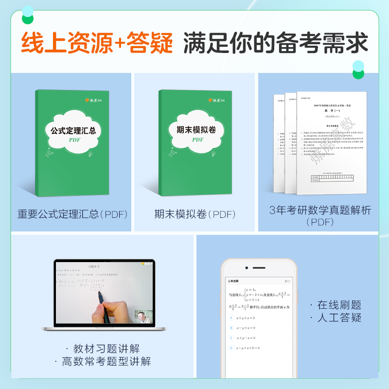 高等数学辅导及习题精解讲义同济版高数必刷题练习题集全解教材同步辅导书测试卷上下册大一学星火燎原考研真题解答配套讲解解析 - 图3