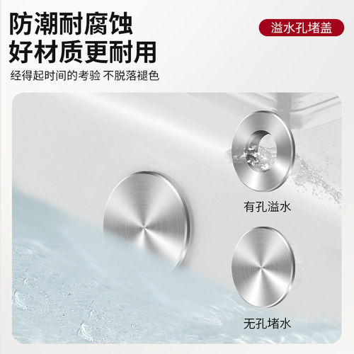 304不锈钢溢水环面盆装饰盖脸盆溢水口孔堵盖塞子防臭台盆防虫 - 图2