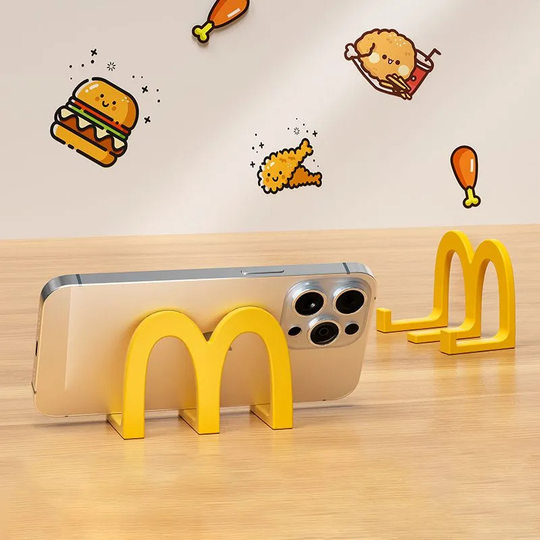 M tipo McDonald's mini lindo escritorio perezoso soporte para teléfono móvil adornos creativos soporte para teléfono móvil 1