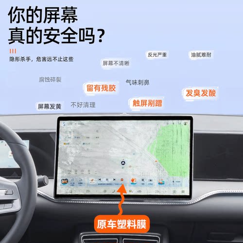 智界R7 S7中控屏幕钢化膜显示屏内饰大屏保护膜车机导航贴膜 - 图1