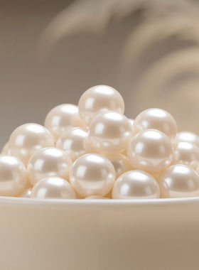 正圆强光珍珠手链女无暇人造珍珠小米珠手串叠戴时尚百搭气质串珠