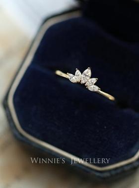 wish热卖 s925纯银镀14K金戒指细款小众设计简约气质日系简约指环