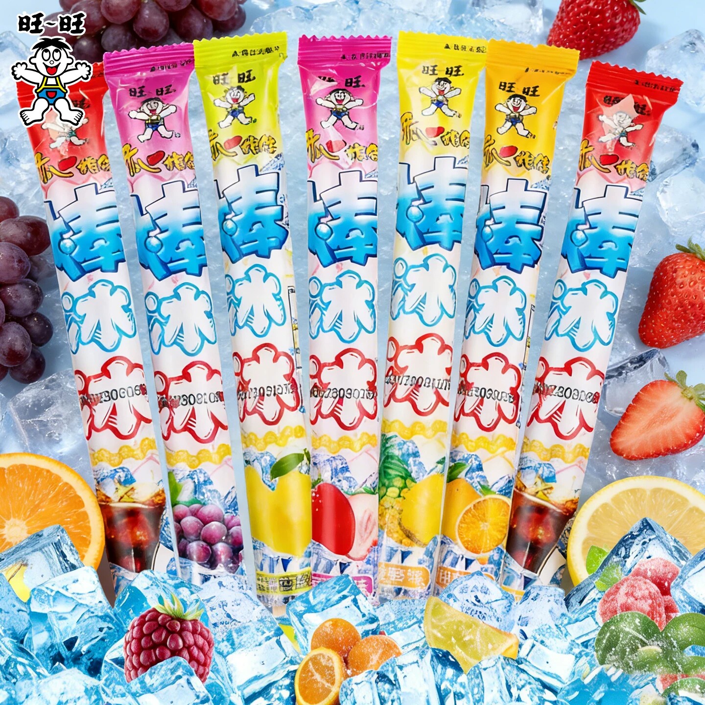 旺旺碎冰冰棒棒冰可吸果冻冰棒碎碎冰棒冰冰夏季冰棍冷饮儿童零食
