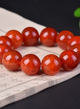 南红玛瑙龙纹手链龙鳞手串