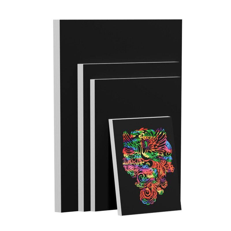 儿童炫彩刮画纸a4刮刮画小学生黑色刮蜡纸8k幼儿园手工diy刮画本