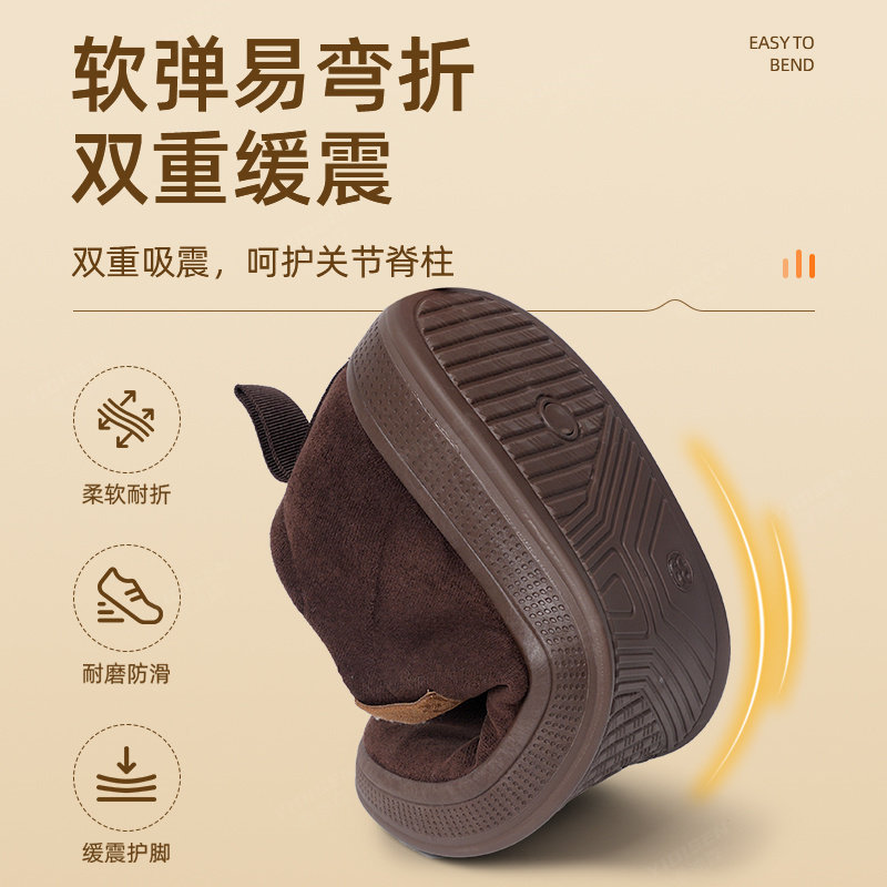 老北京布鞋男冬季加绒加厚羊毛保暖防滑软底一脚蹬中老年休闲棉鞋,淘宝优惠券,粉丝福利购,淘宝优惠卷