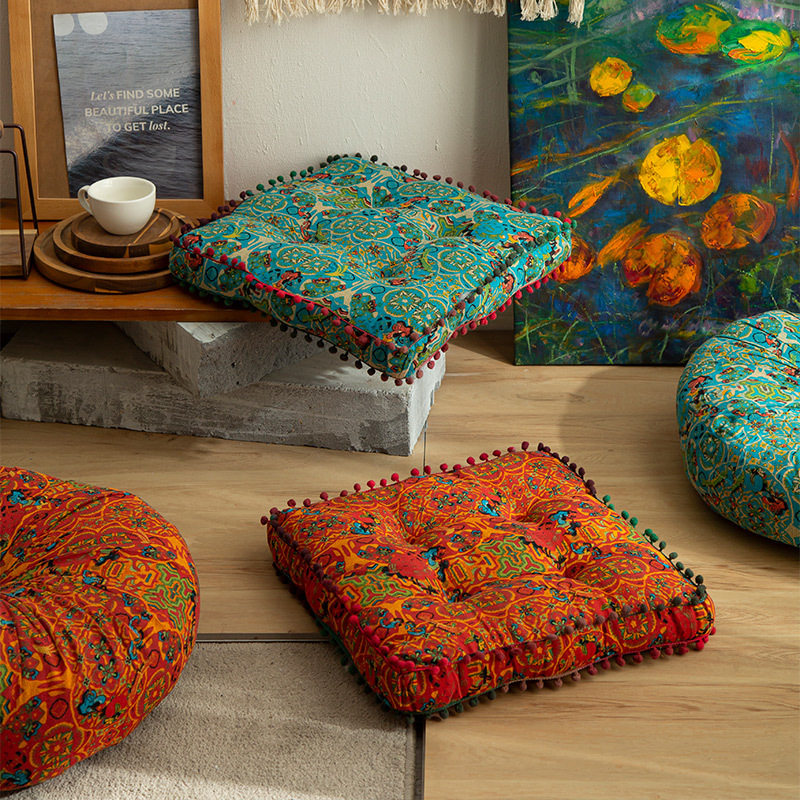 Cross-border cotton and linen cushions, thickened floor cushions, Moroccan bay window tatami mats, futon cushions that do not collapse