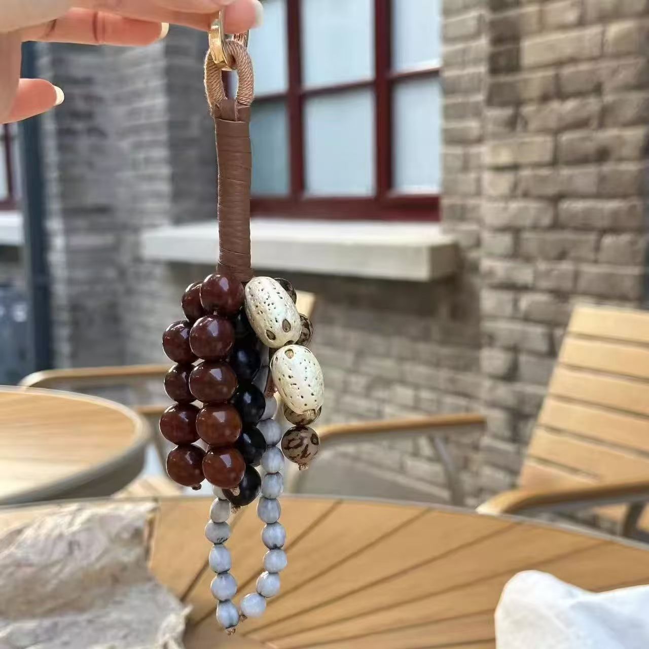 文淇同款包挂件满愿种子挂饰手工编织高级感挂件女2025新款发饰 - 图0