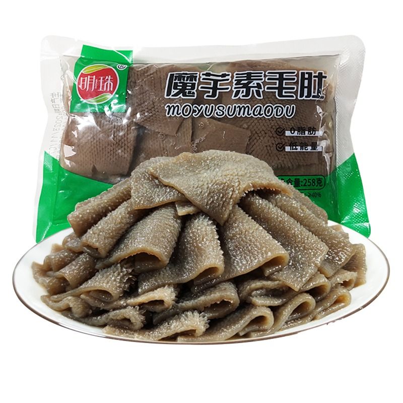 魔芋素毛肚素肚丝肚片258g串串凉拌0脂低卡轻食代餐魔芋肚片肚丝 - 图0