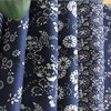 New Chinese style retro curtain door curtain polyester cotton blue printed fabric ethnic style home fabric living room bedroom curtain fabric