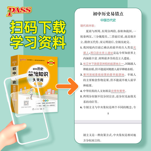 pass绿卡图书初中天天背语文数学物理化学生物地理政治历史小四门基础知识点汇总英语词汇语法古诗文文言文必背公式定律手册口袋书 - 图2