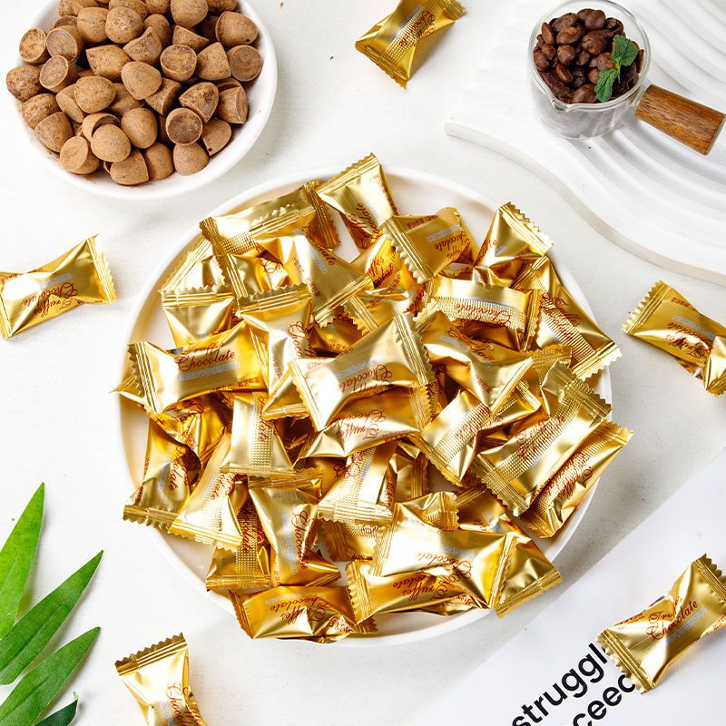 松露形巧克力休闲零食散装网红好吃的零食糖果批发喜糖代可可脂