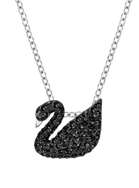 高级感黑天鹅项链水晶灵动吊坠小天鹅锁骨链不掉色送女友饰品礼物