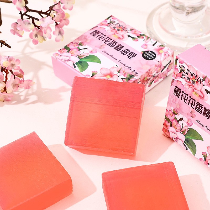 居家樱花花精油香皂深层清洁洗澡洗脸手工皂持久留香抑菌洁面香皂