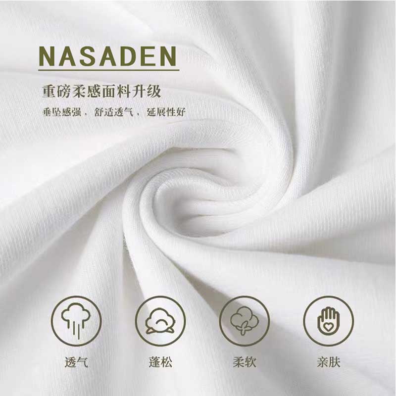 nasa美式纯棉短袖t恤女潮牌草莓熊印花宽松休闲情侣半袖梨型圆领-图2