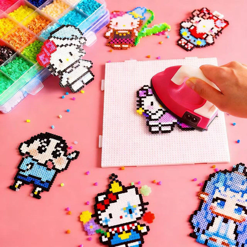 儿童拼豆豆手工diy材料包全套立体融合MARD套装工具拼图DIY益智,淘宝优惠券,粉丝福利购,淘宝优惠卷