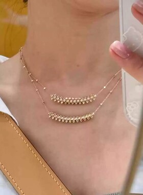香铆钉钉子项链子弹头锁骨链情侣男女高级感玫瑰金金色戒指黄金