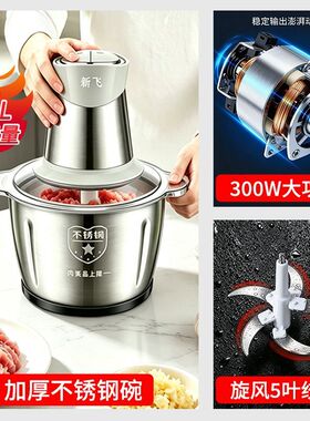 新飞新款家用绞肉机多功能料理机
