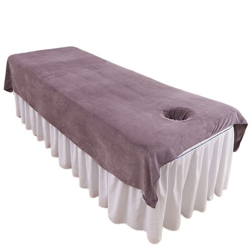 浴巾美容院专用铺床巾美容床按摩大毛巾美容床单带洞吸水大尺寸 - 图3