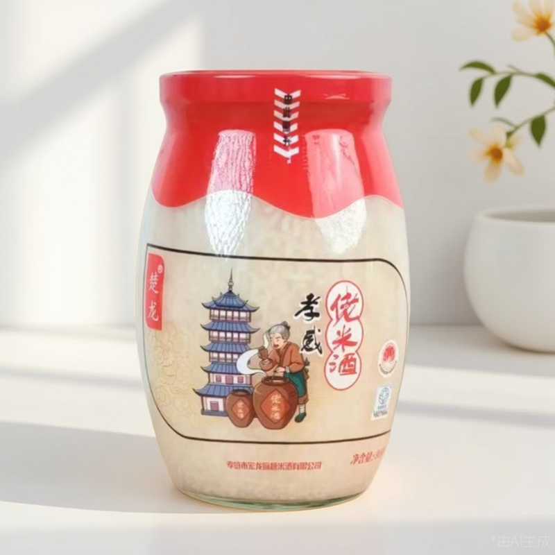 孝感佬米酒月子醪糟甜酒酿900g/瓶糯米