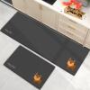 Simple cartoon kitchen floor mat absorbs water and oil, non-slip diatom mud long strips, stain-resistant carpet, soft non-slip mat
