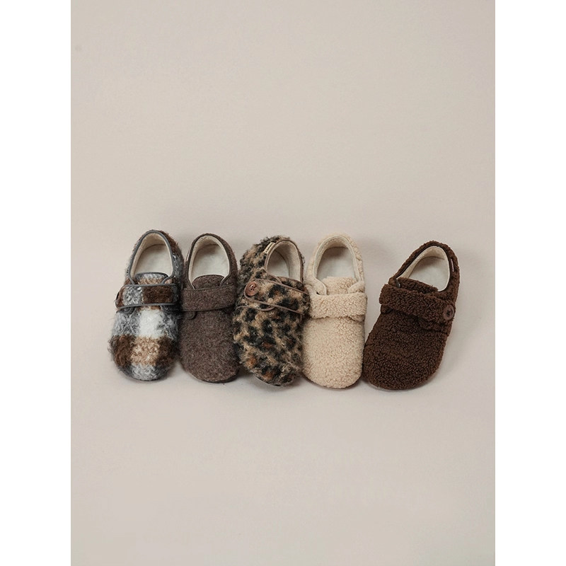 加绒毛毛鞋女款2025年秋冬季保暖魔术贴棉鞋羊羔毛包跟软底勃肯鞋,淘宝优惠券,粉丝福利购,淘宝优惠卷